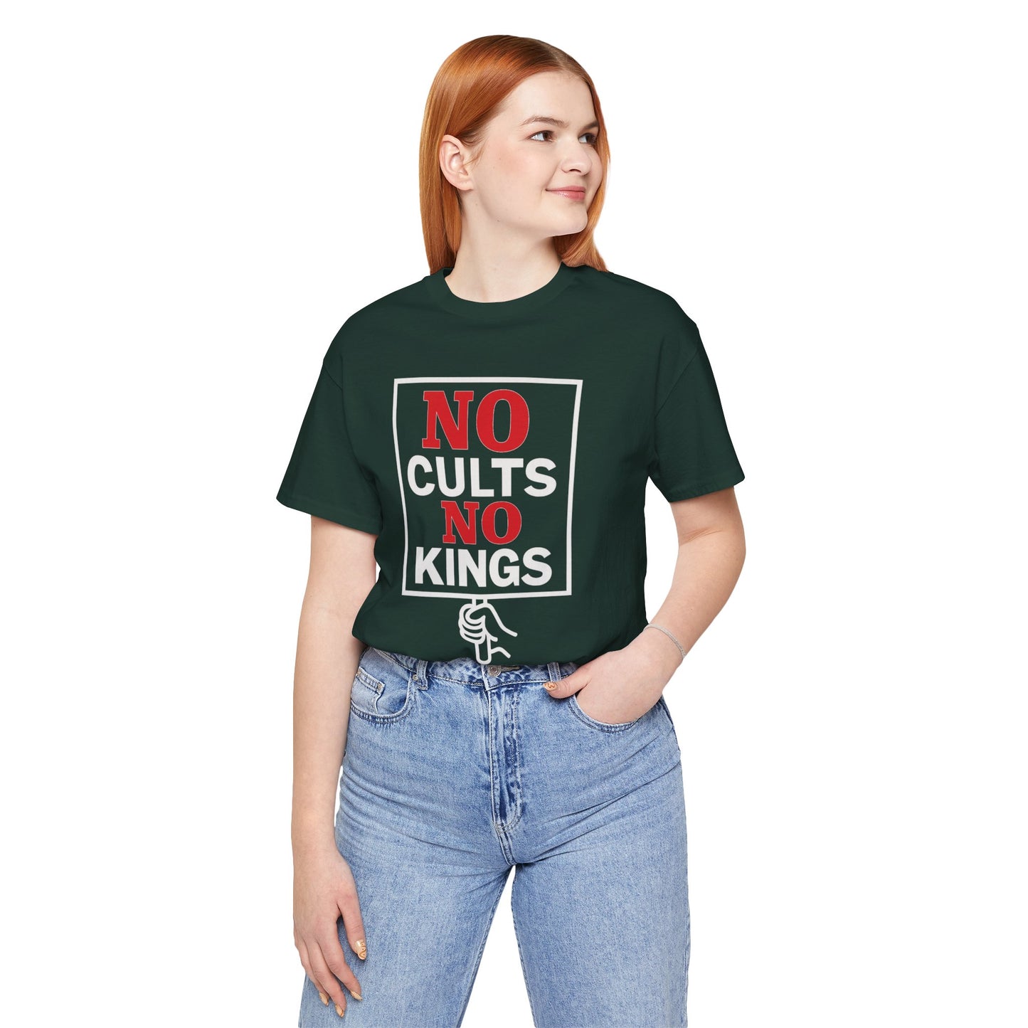 No Cults, No Kings – Unisex Protest Tee (Size XS-4XL)