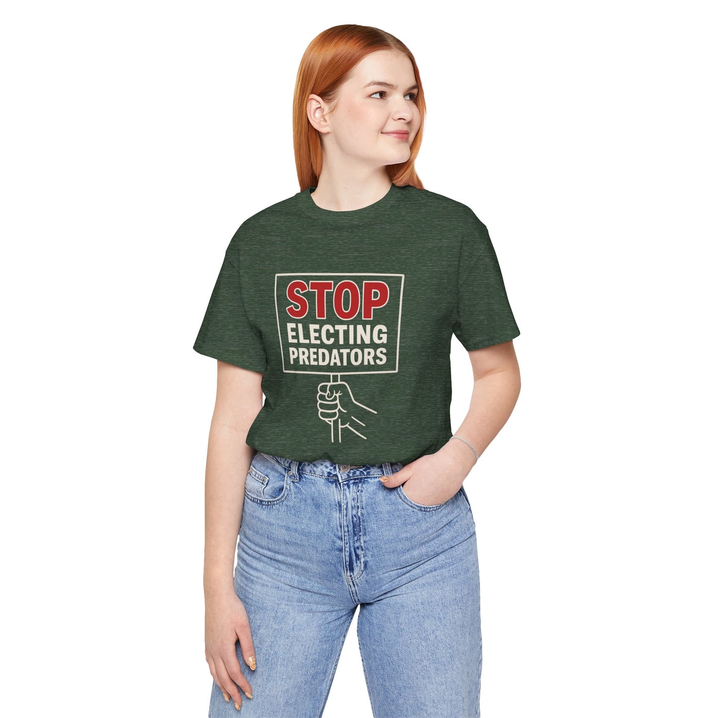 Stop Electing Predators – Unisex Protest Tee (Size XS-4XL)