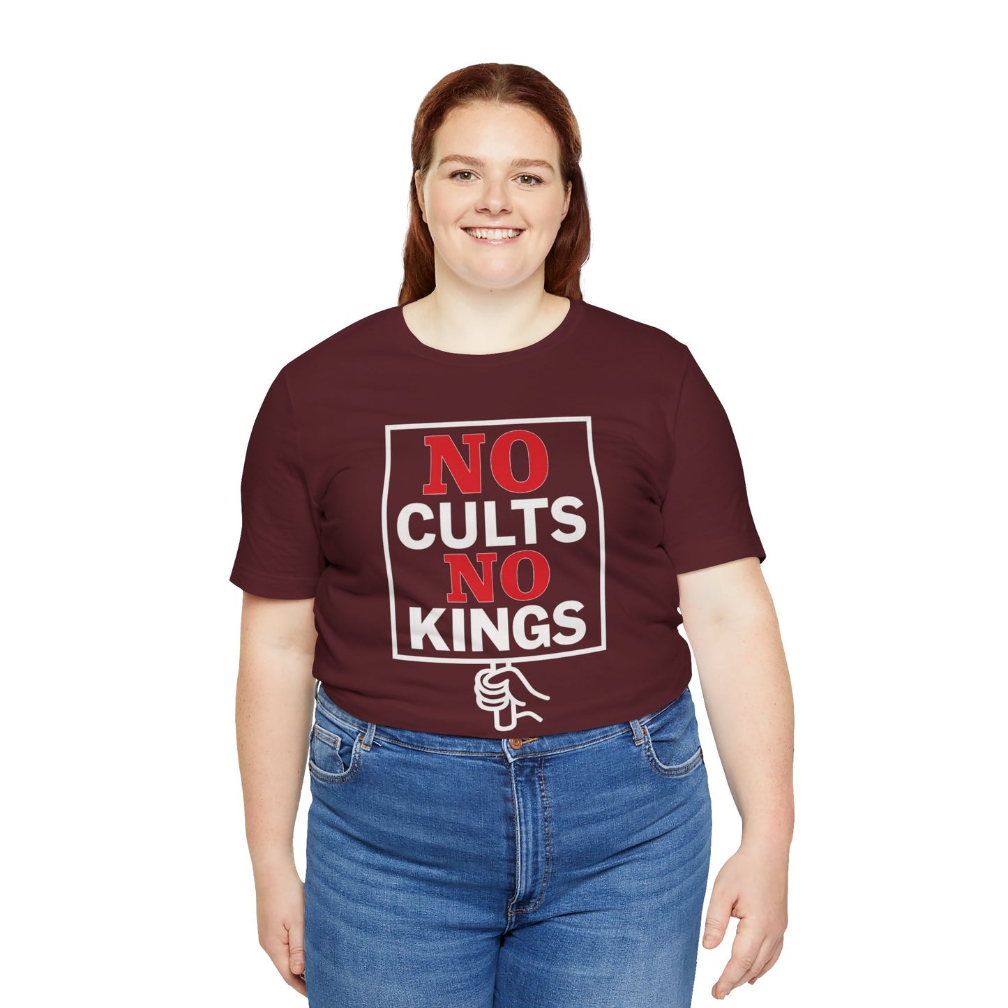 No Cults, No Kings – Unisex Protest Tee (Size XS-4XL)