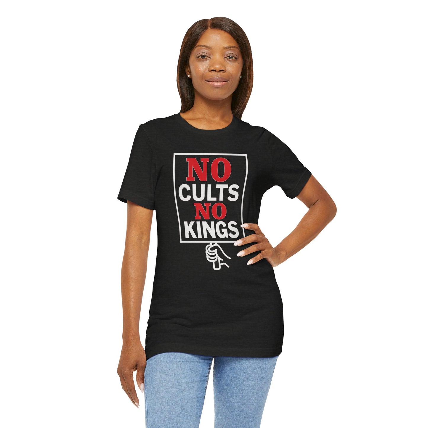 No Cults, No Kings – Unisex Protest Tee (Size XS-4XL)