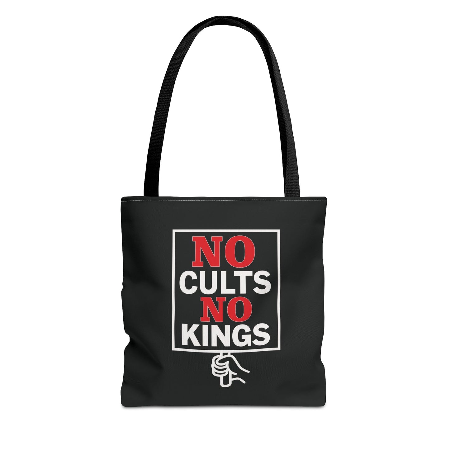 No Cults, No Kings – Activist Tote Bag - Black