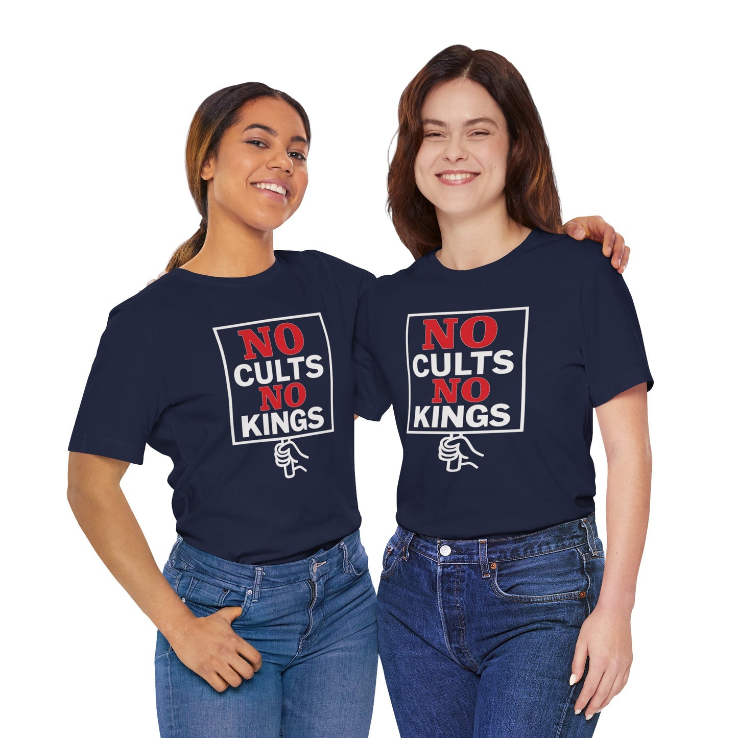 No Cults, No Kings – Unisex Protest Tee (Size XS-4XL)