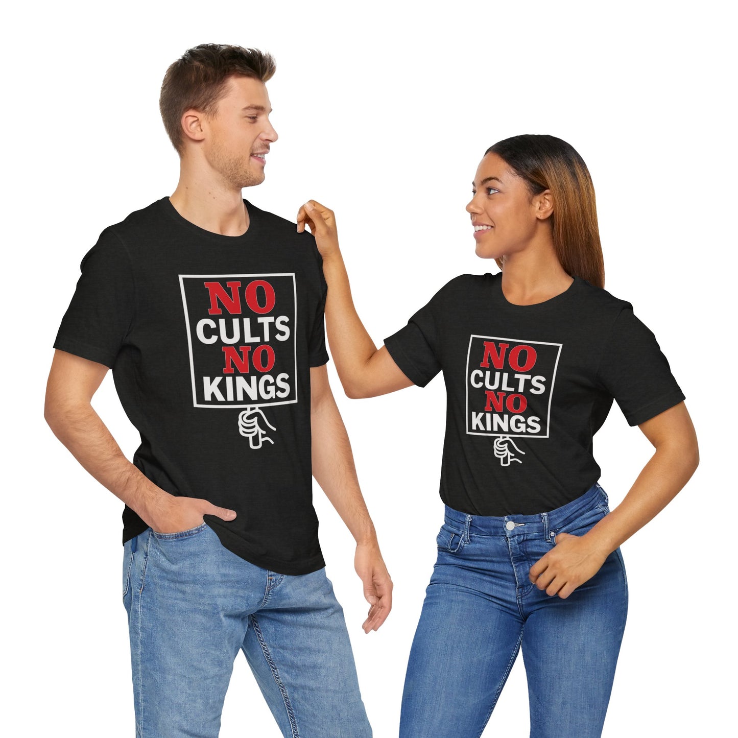 No Cults, No Kings – Unisex Protest Tee (Size XS-4XL)