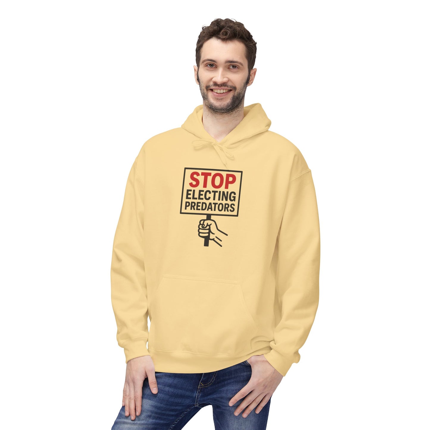 Stop Electing Predators – Unisex Protest Hoodie (Size S-5XL)