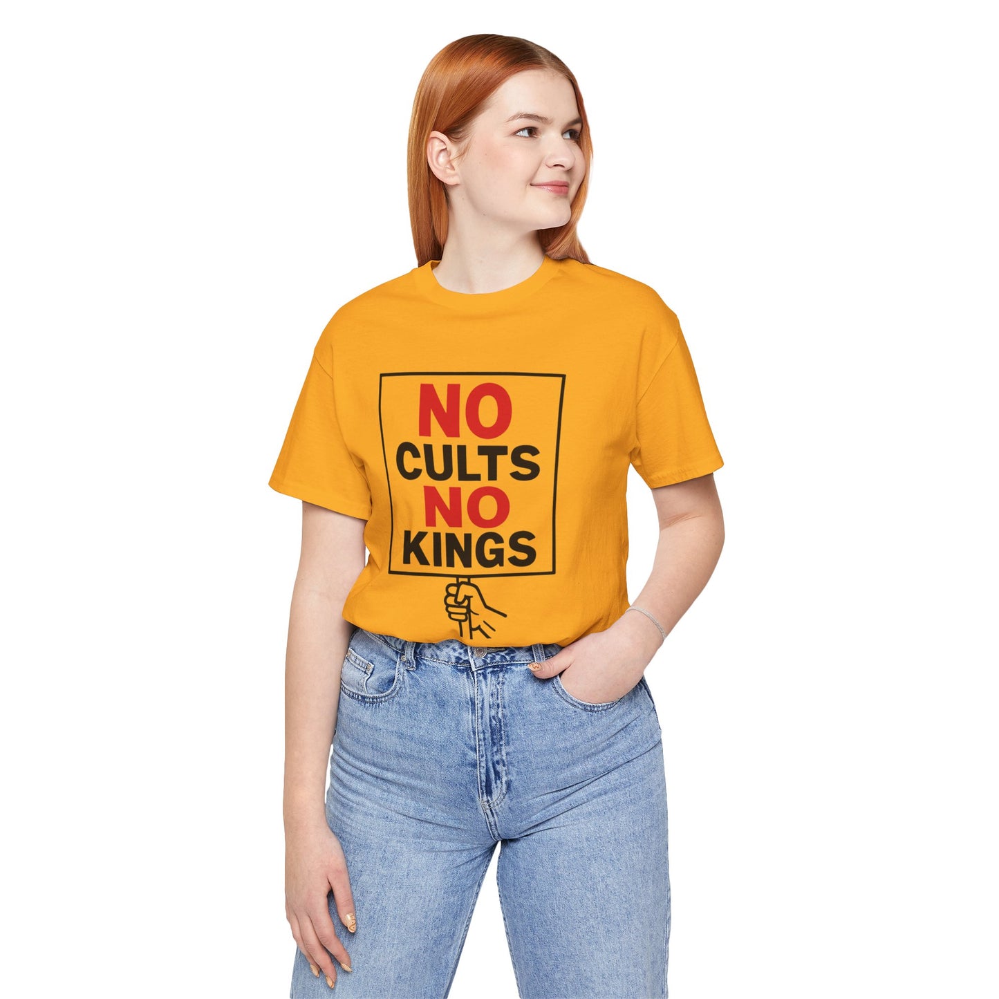 No Cults, No Kings – Unisex Protest Tee (Size XS-4XL)