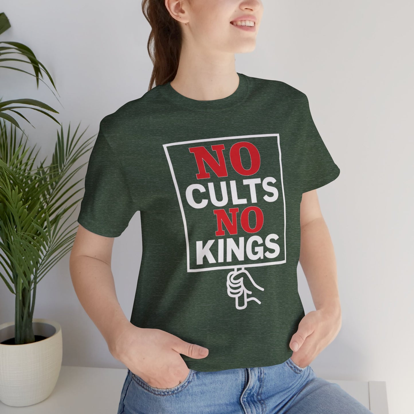 No Cults, No Kings – Unisex Protest Tee (Size XS-4XL)