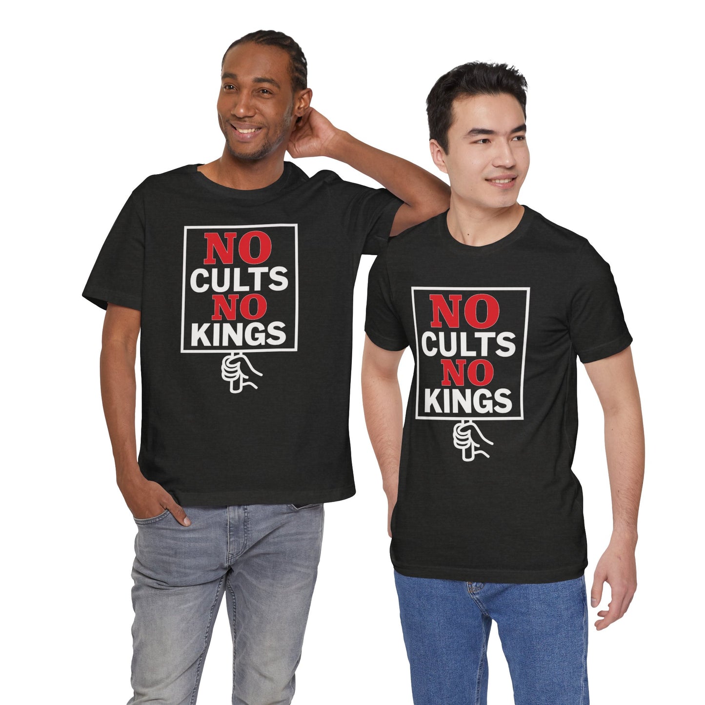 No Cults, No Kings – Unisex Protest Tee (Size XS-4XL)