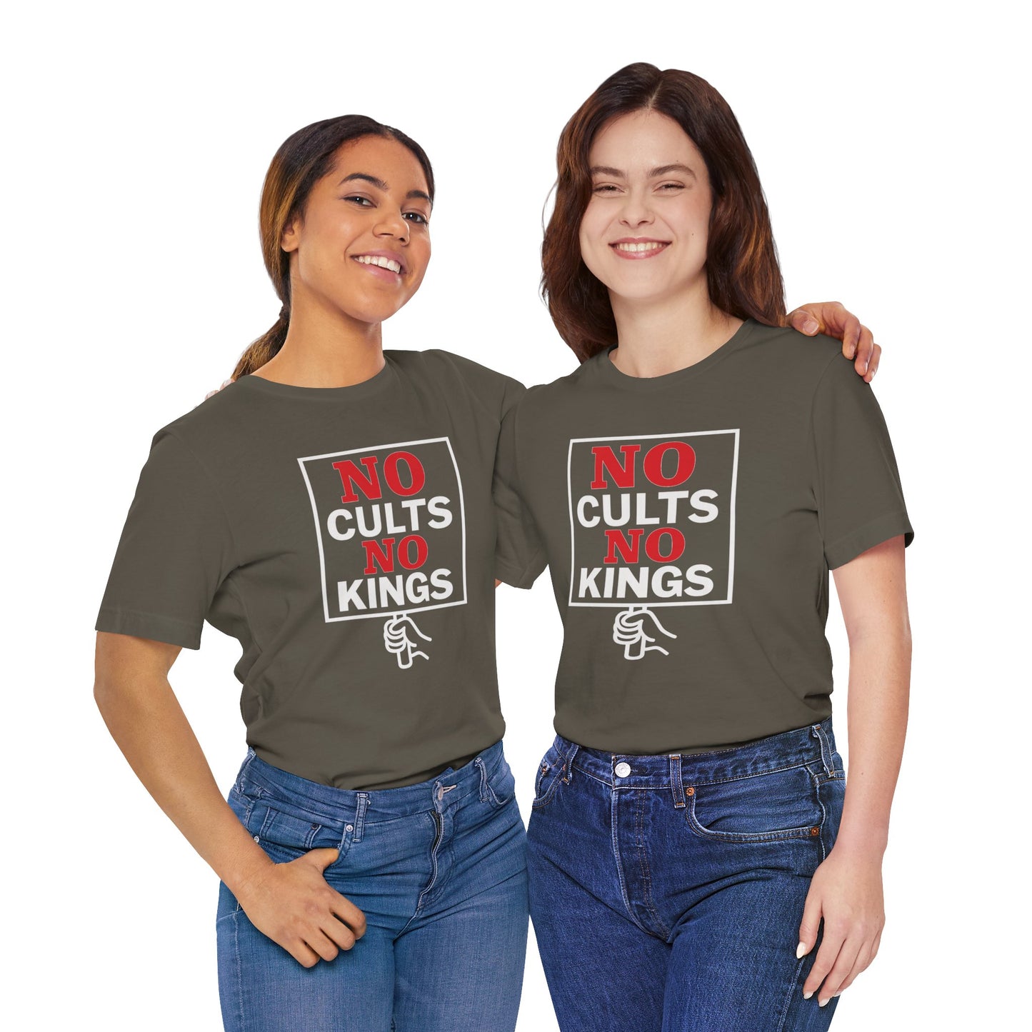 No Cults, No Kings – Unisex Protest Tee (Size XS-4XL)