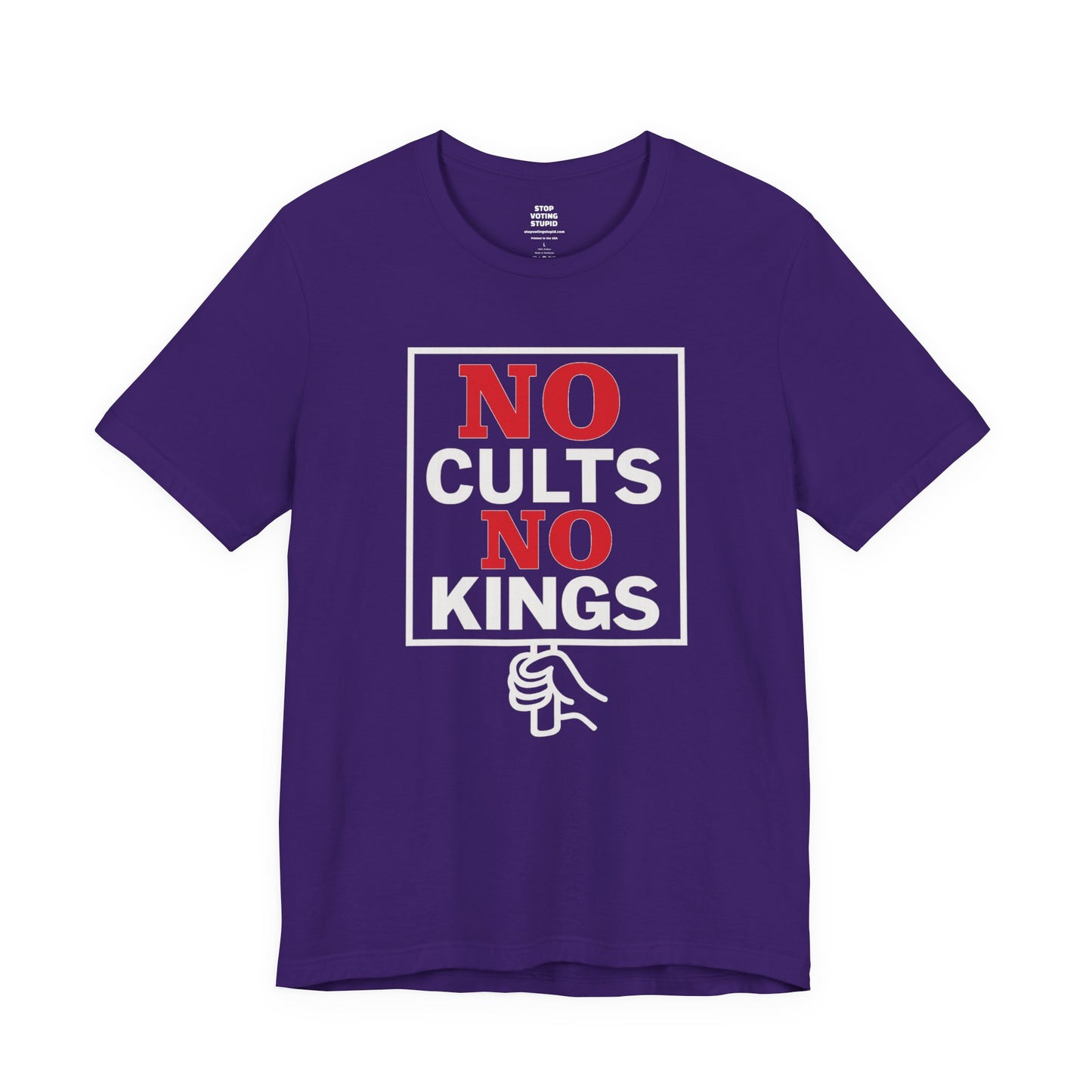 No Cults, No Kings – Unisex Protest Tee (Size XS-4XL)