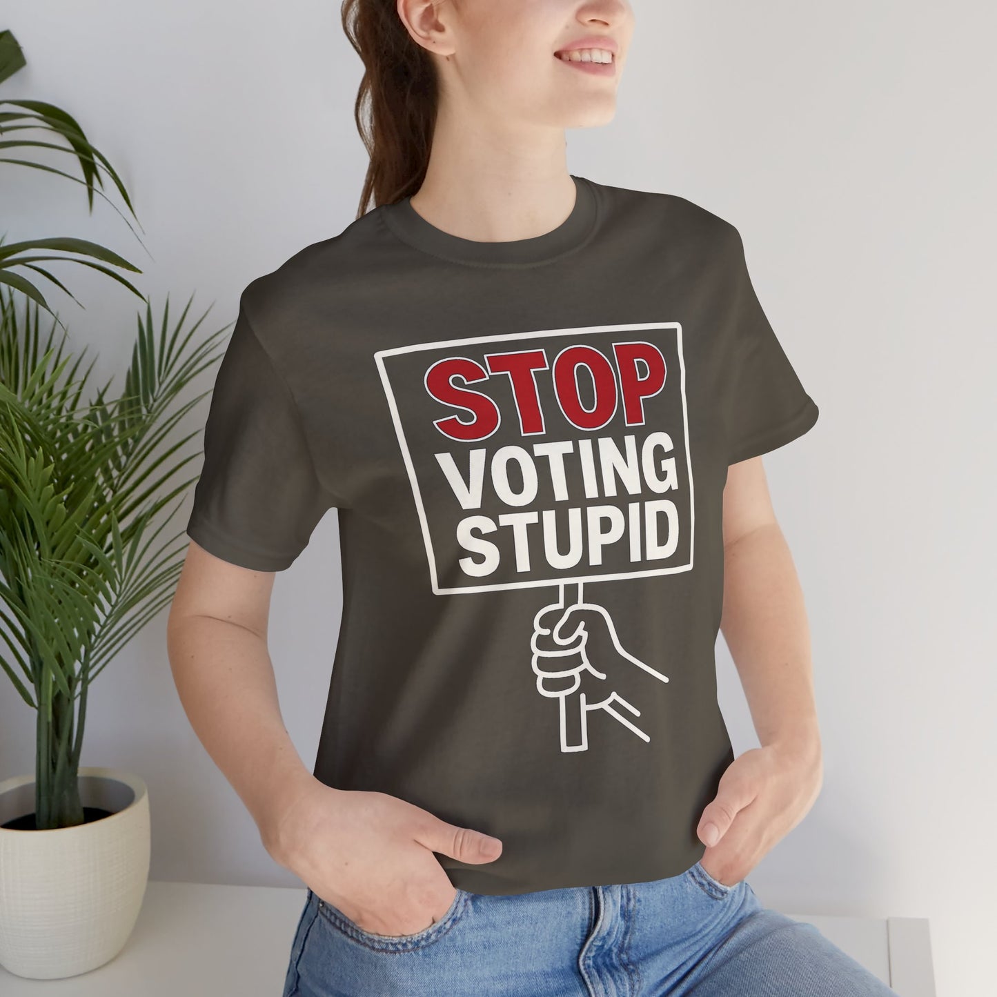 Stop Voting Stupid – Unisex Protest Tee (Size XS-4XL)