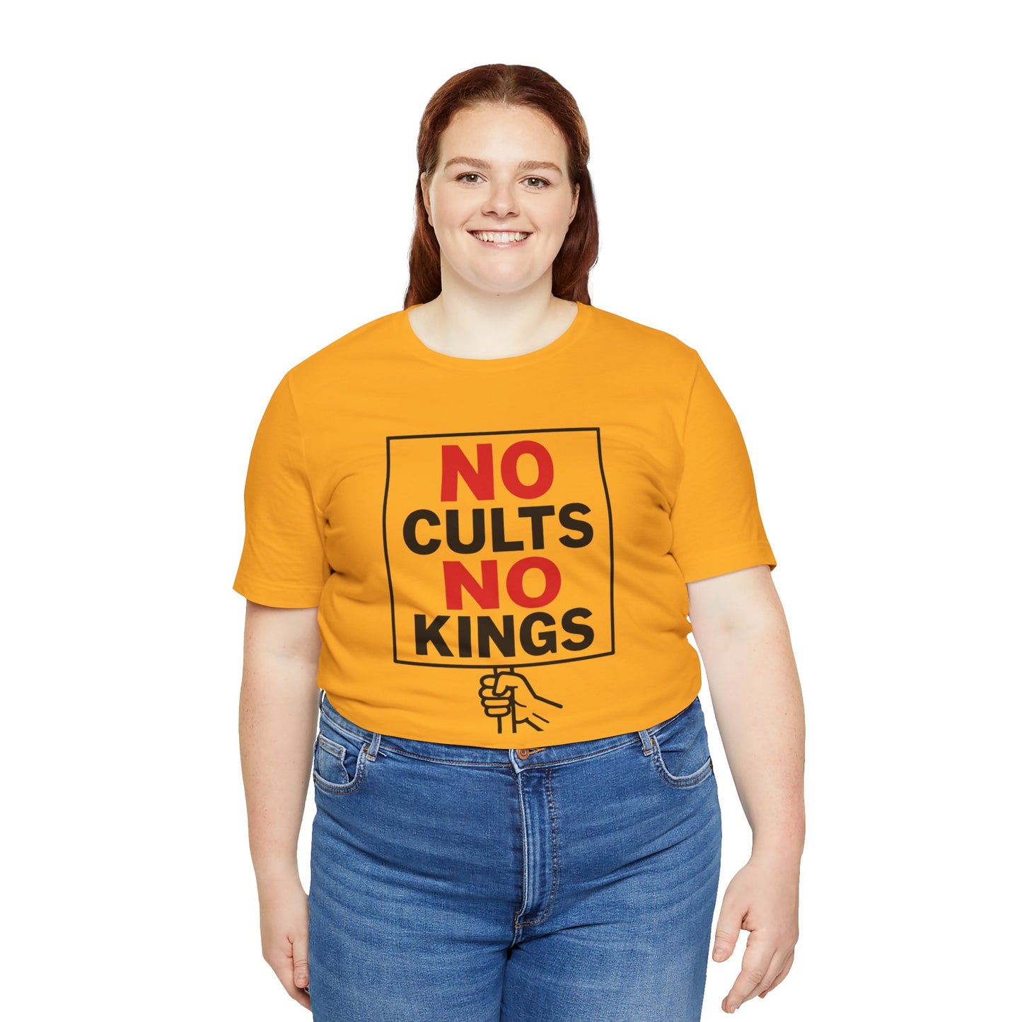 No Cults, No Kings – Unisex Protest Tee (Size XS-4XL)