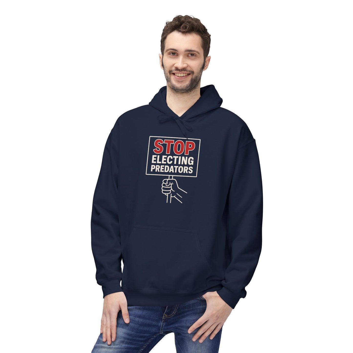 Stop Electing Predators – Unisex Protest Hoodie (Size S-5XL)