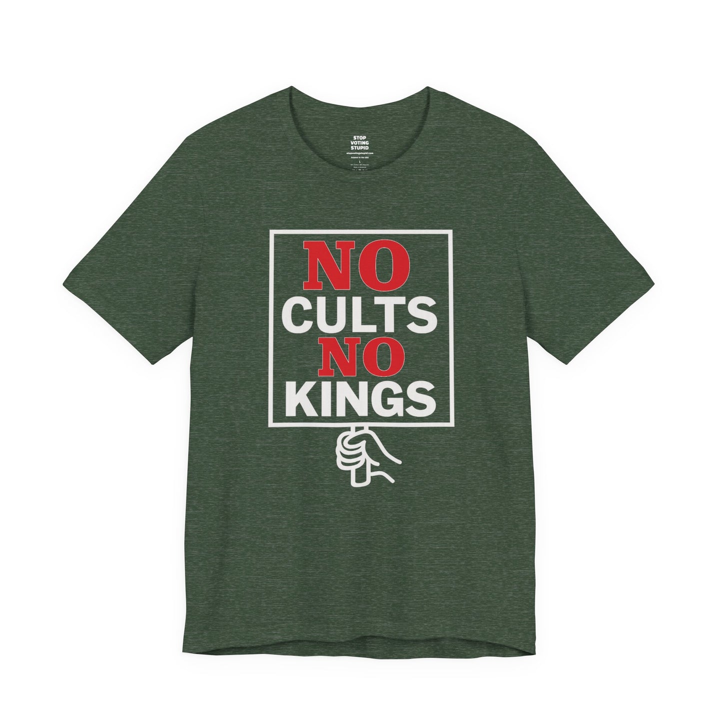 No Cults, No Kings – Unisex Protest Tee (Size XS-4XL)