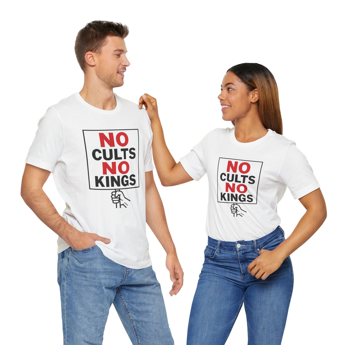 No Cults, No Kings – Unisex Protest Tee (Size XS-4XL)