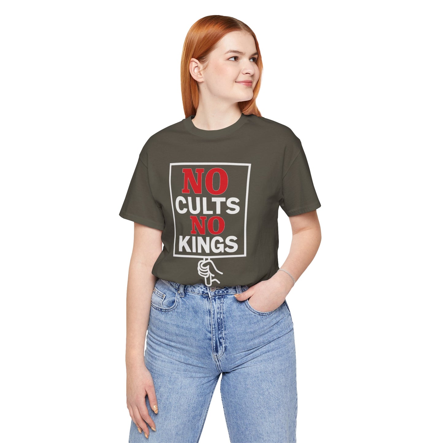 No Cults, No Kings – Unisex Protest Tee (Size XS-4XL)