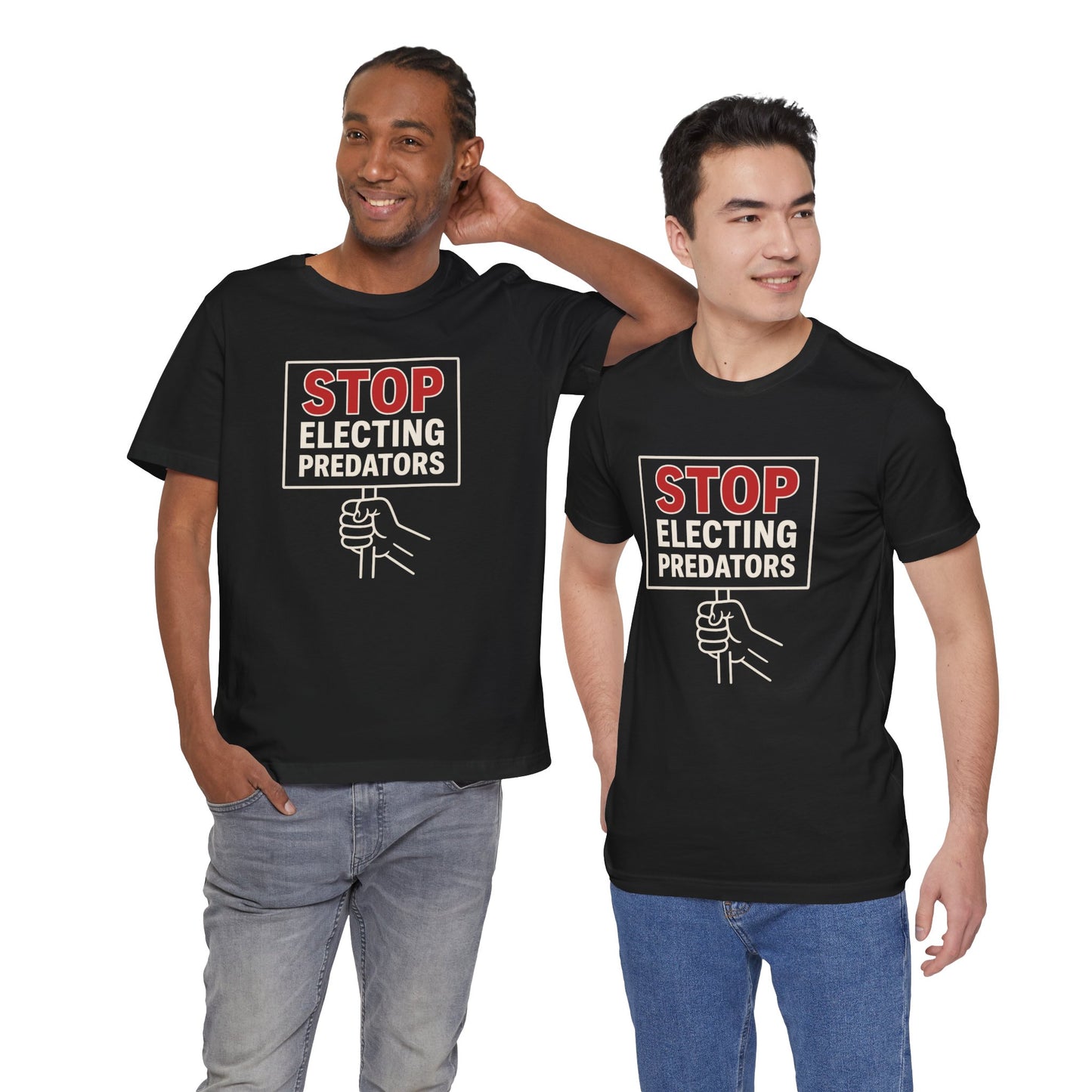 Stop Electing Predators – Unisex Protest Tee (Size XS-4XL)