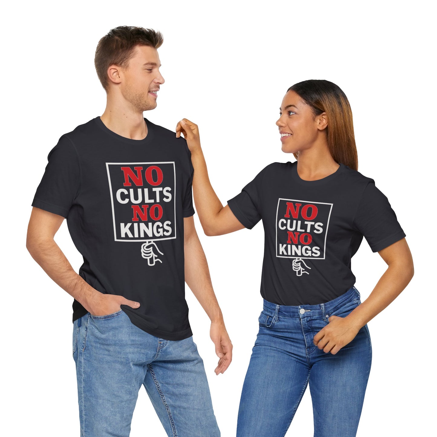 No Cults, No Kings – Unisex Protest Tee (Size XS-4XL)