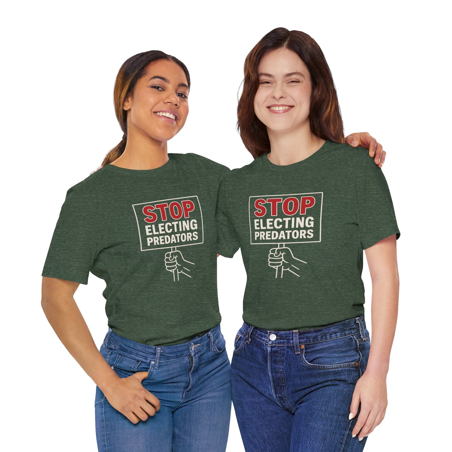 Stop Electing Predators – Unisex Protest Tee (Size XS-4XL)