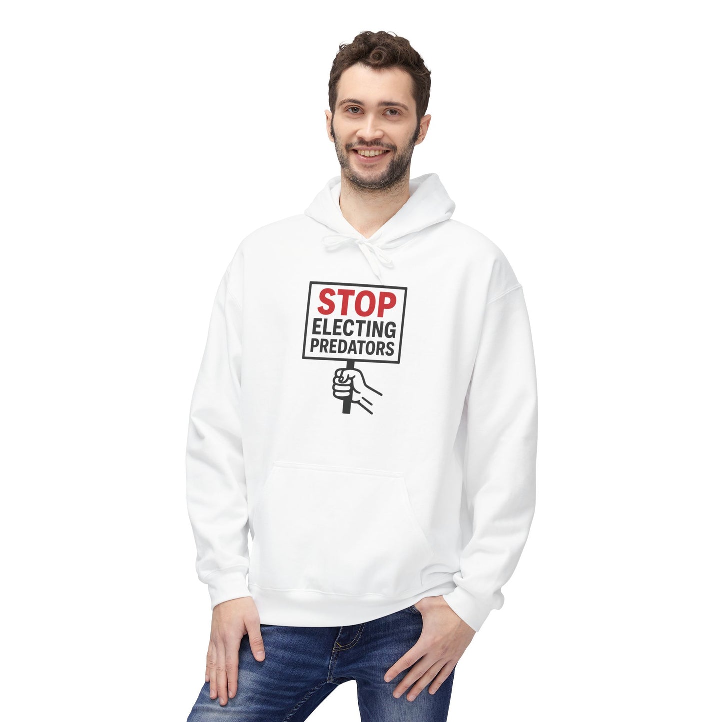 Stop Electing Predators – Unisex Protest Hoodie (Size S-5XL)