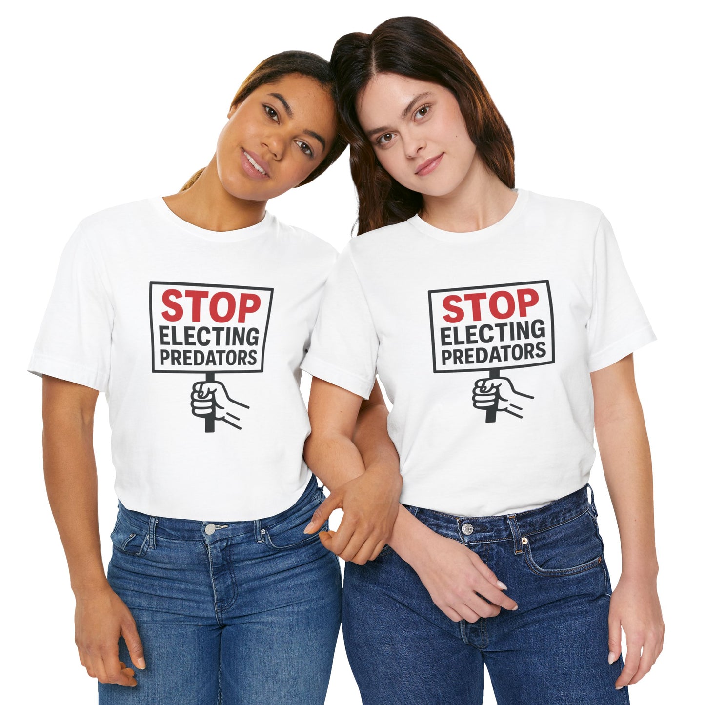 Stop Electing Predators – Unisex Protest Tee (Size XS-4XL)