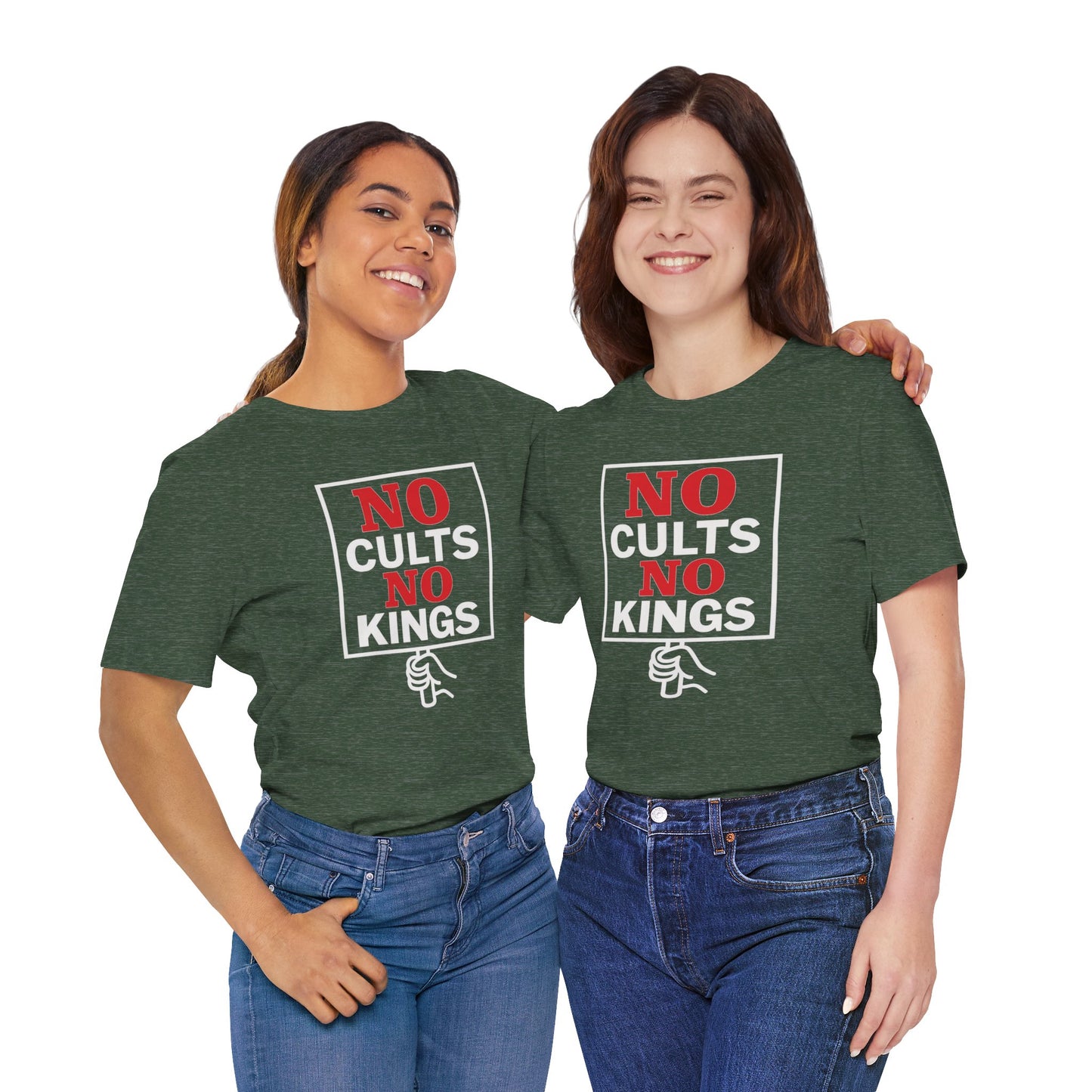 No Cults, No Kings – Unisex Protest Tee (Size XS-4XL)