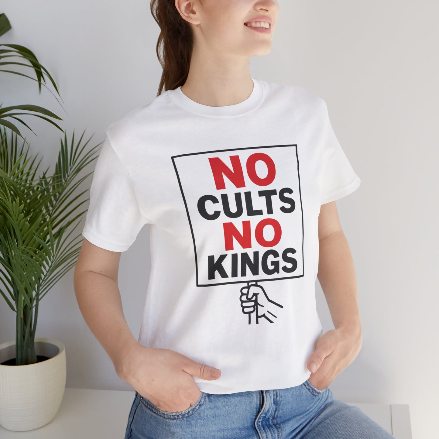 No Cults, No Kings – Unisex Protest Tee (Size XS-4XL)
