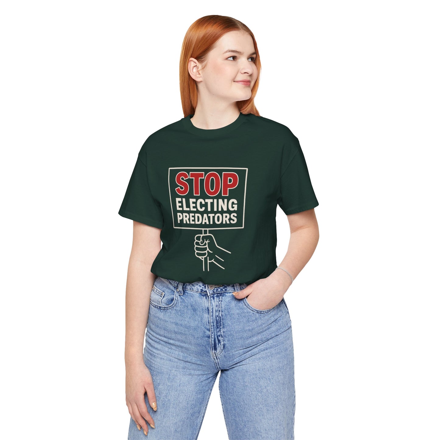 Stop Electing Predators – Unisex Protest Tee (Size XS-4XL)