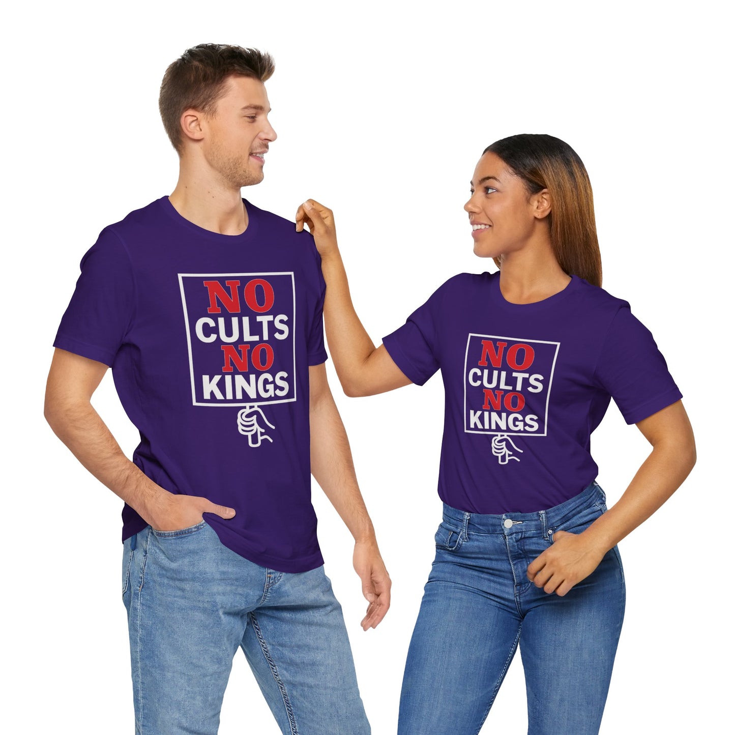 No Cults, No Kings – Unisex Protest Tee (Size XS-4XL)