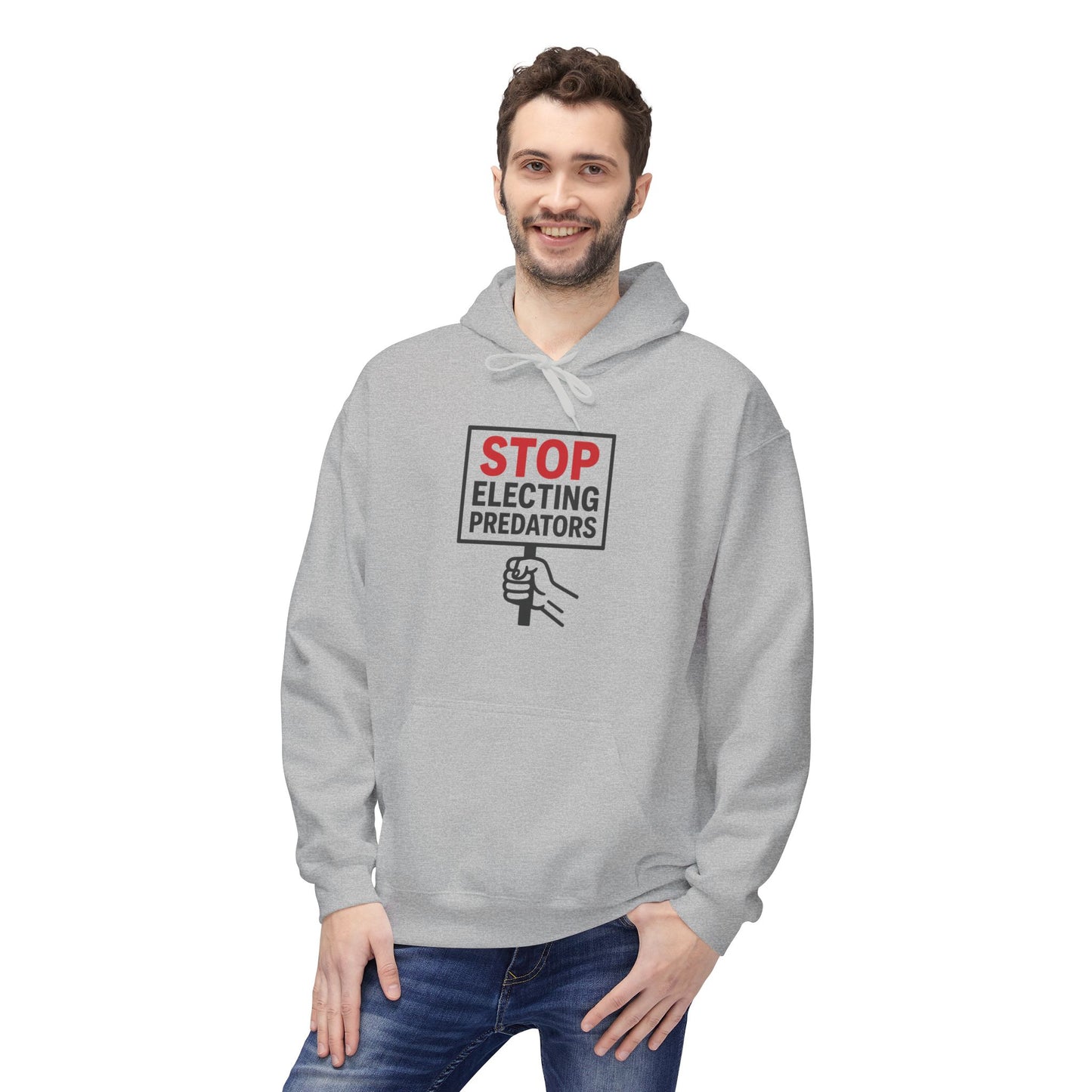 Stop Electing Predators – Unisex Protest Hoodie (Size S-5XL)