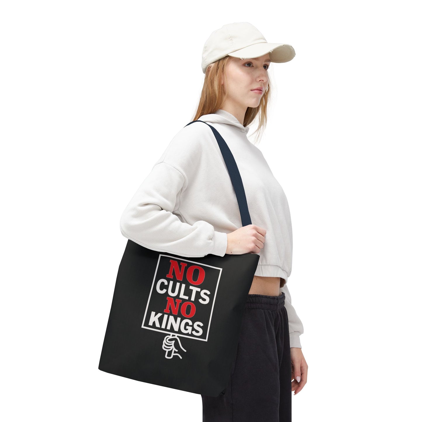 No Cults, No Kings – Activist Tote Bag - Black