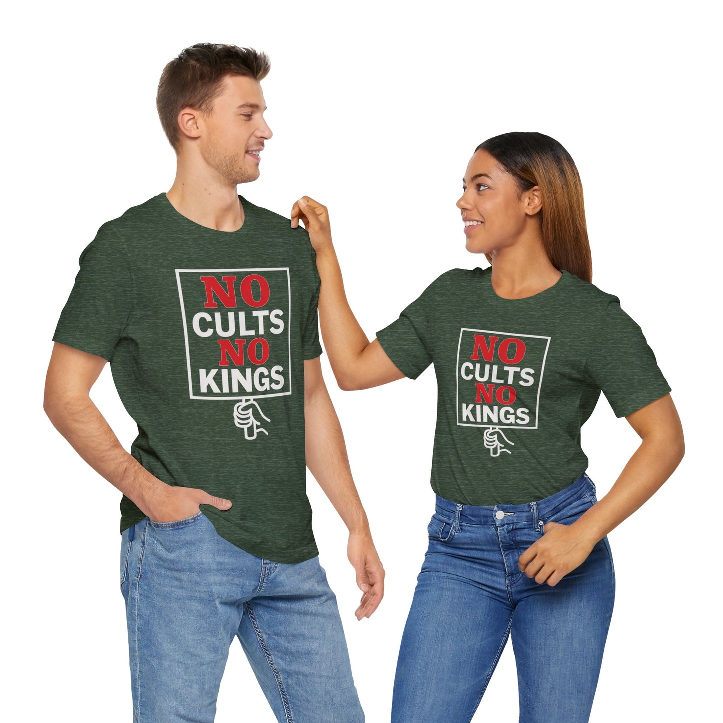 No Cults, No Kings – Unisex Protest Tee (Size XS-4XL)