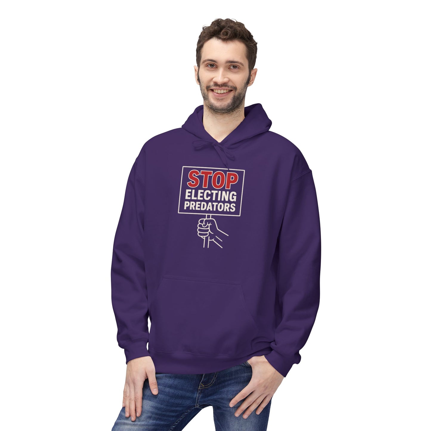 Stop Electing Predators – Unisex Protest Hoodie (Size S-5XL)