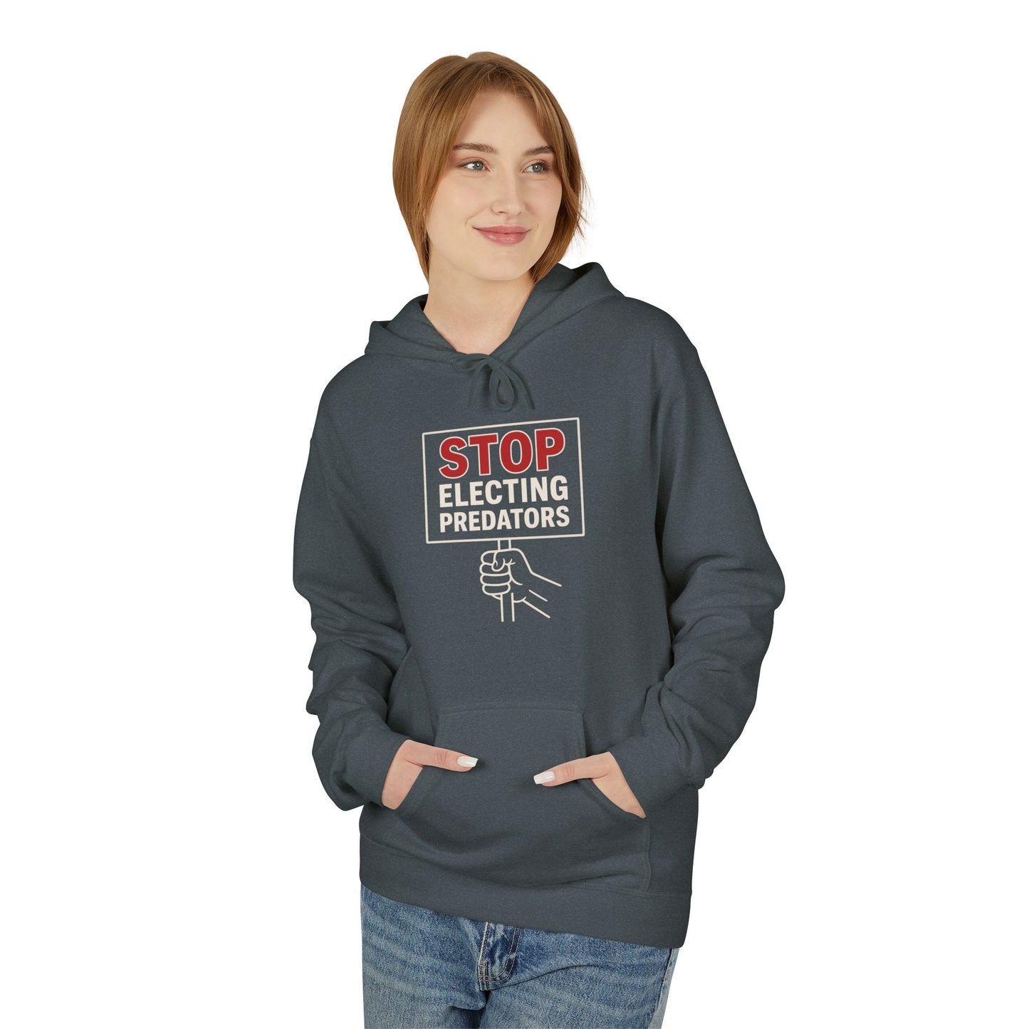 Stop Electing Predators – Unisex Protest Hoodie (Size S-5XL)