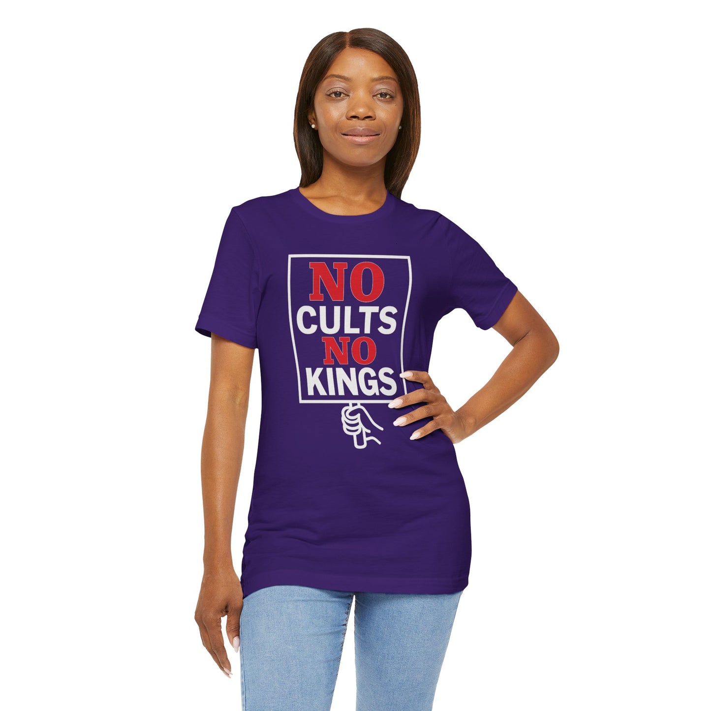 No Cults, No Kings – Unisex Protest Tee (Size XS-4XL)