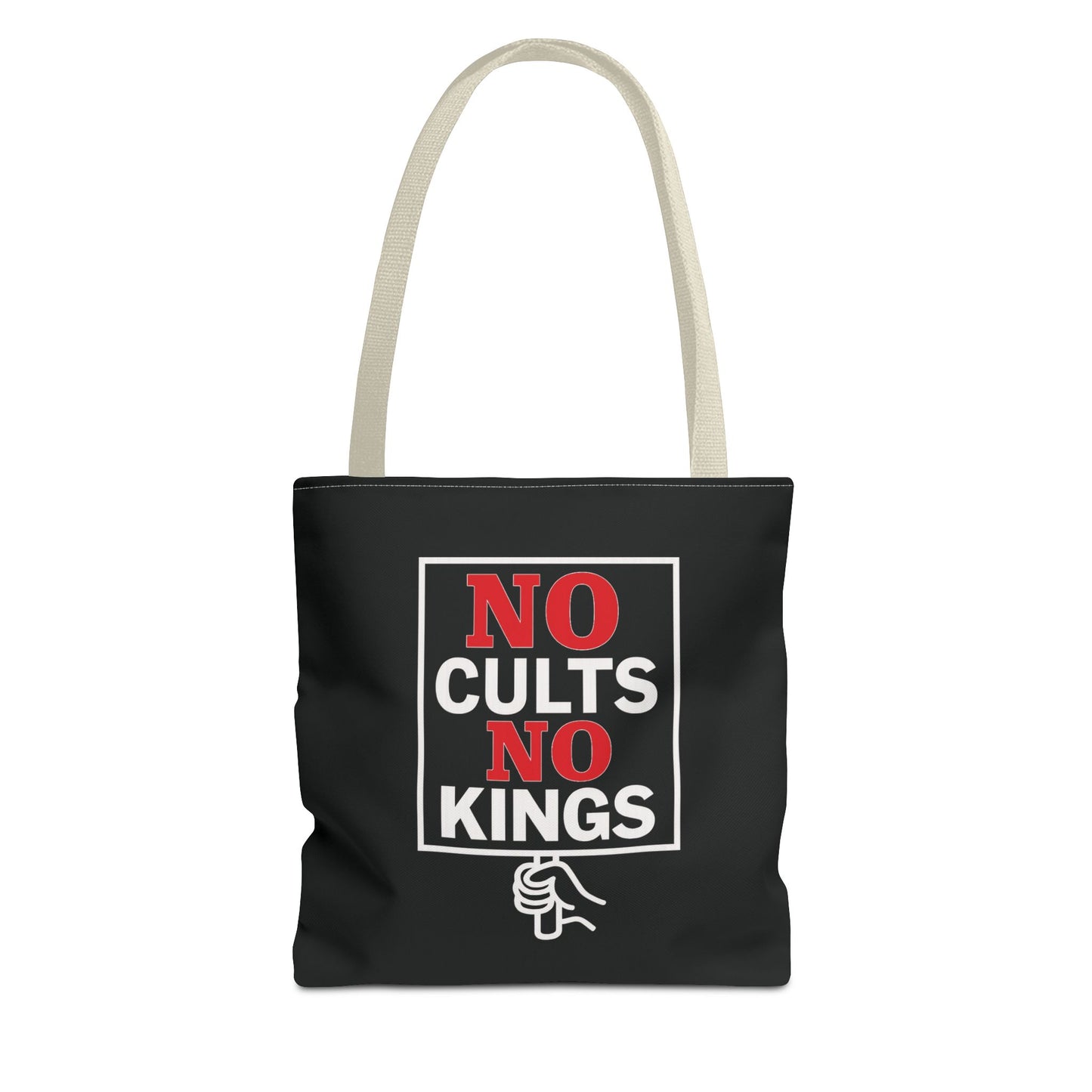 No Cults, No Kings – Activist Tote Bag - Black