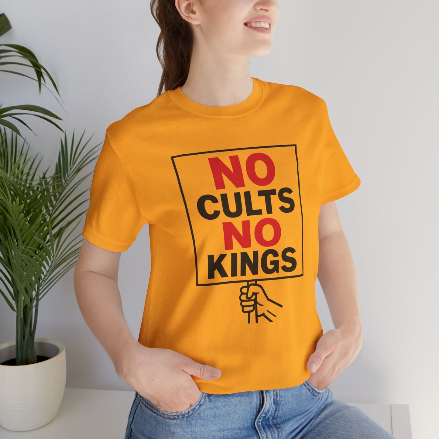 No Cults, No Kings – Unisex Protest Tee (Size XS-4XL)