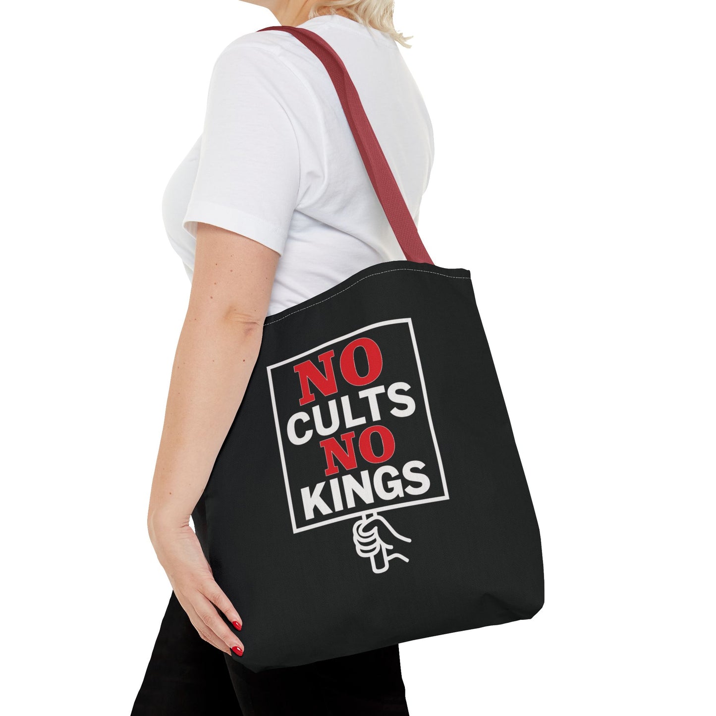 No Cults, No Kings – Activist Tote Bag - Black