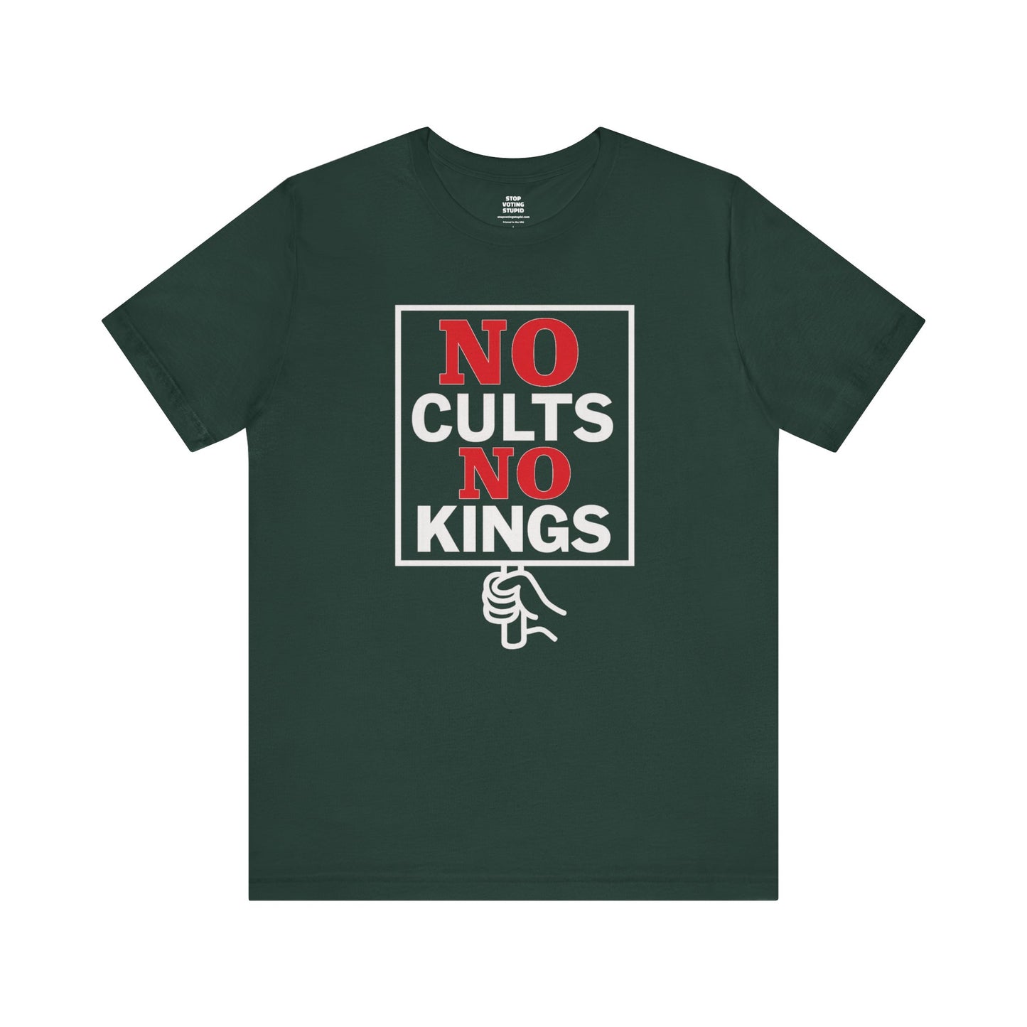No Cults, No Kings – Unisex Protest Tee (Size XS-4XL)