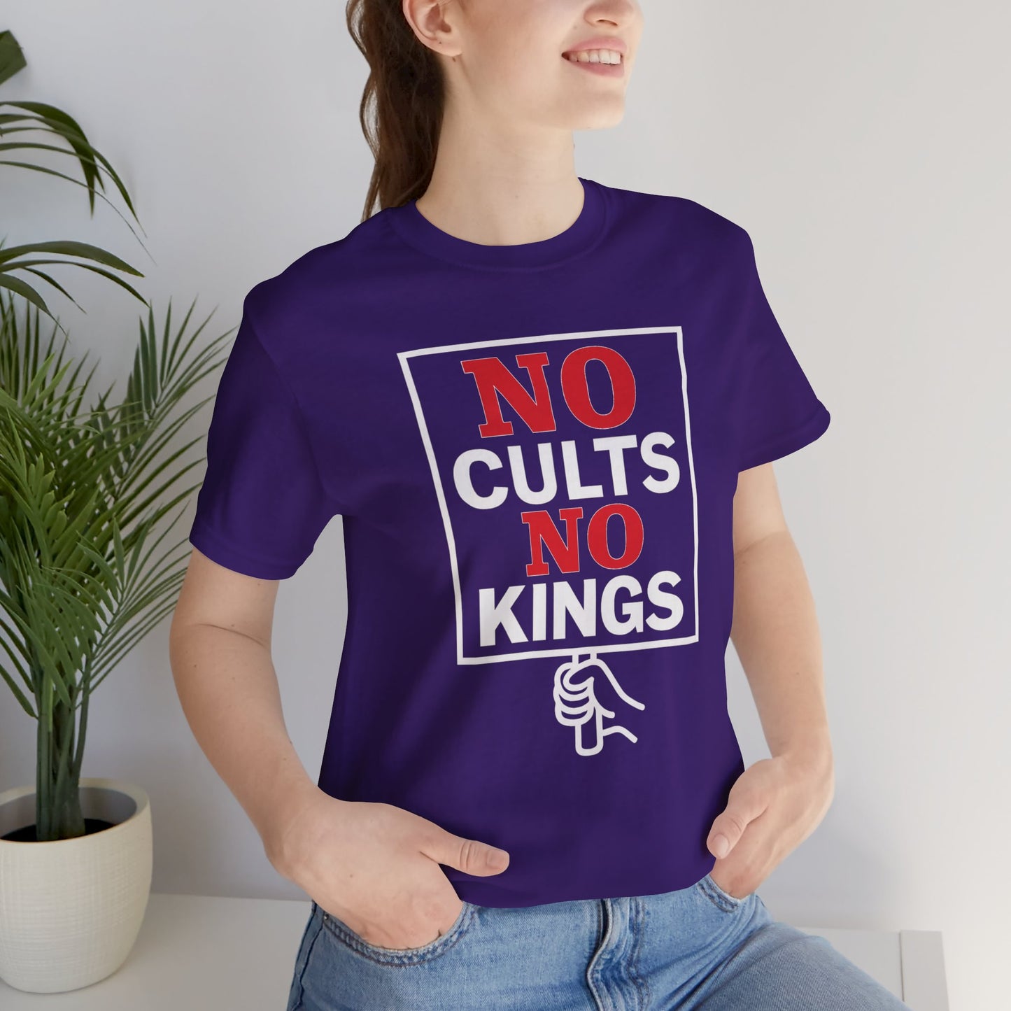 No Cults, No Kings – Unisex Protest Tee (Size XS-4XL)