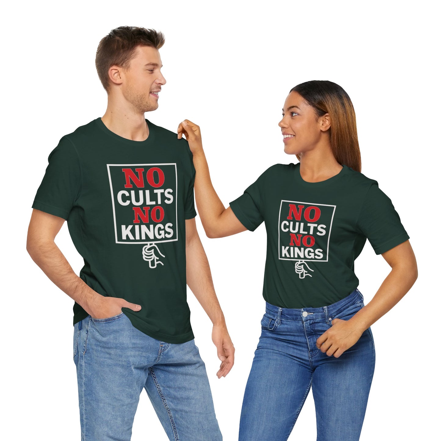 No Cults, No Kings – Unisex Protest Tee (Size XS-4XL)