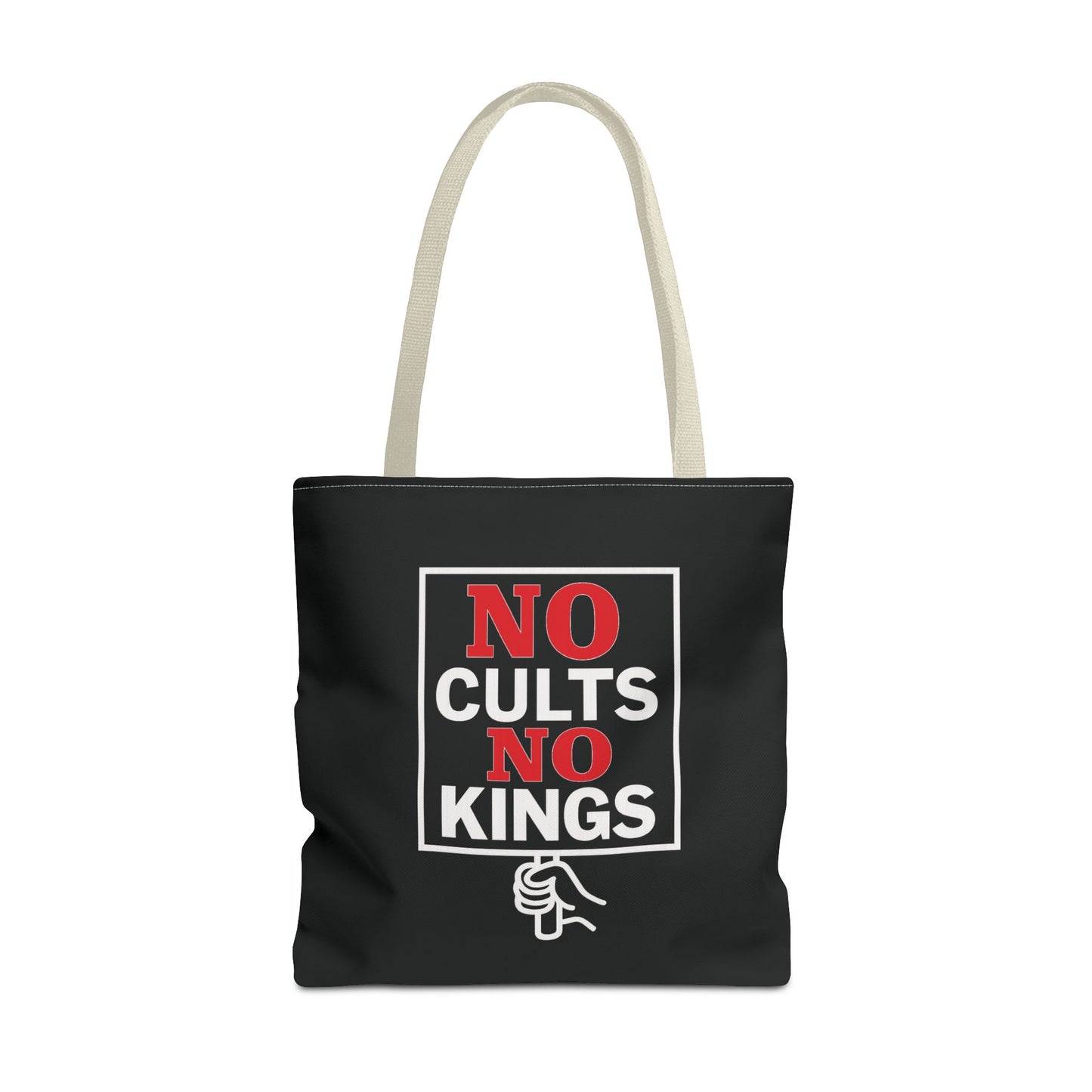 No Cults, No Kings – Activist Tote Bag - Black