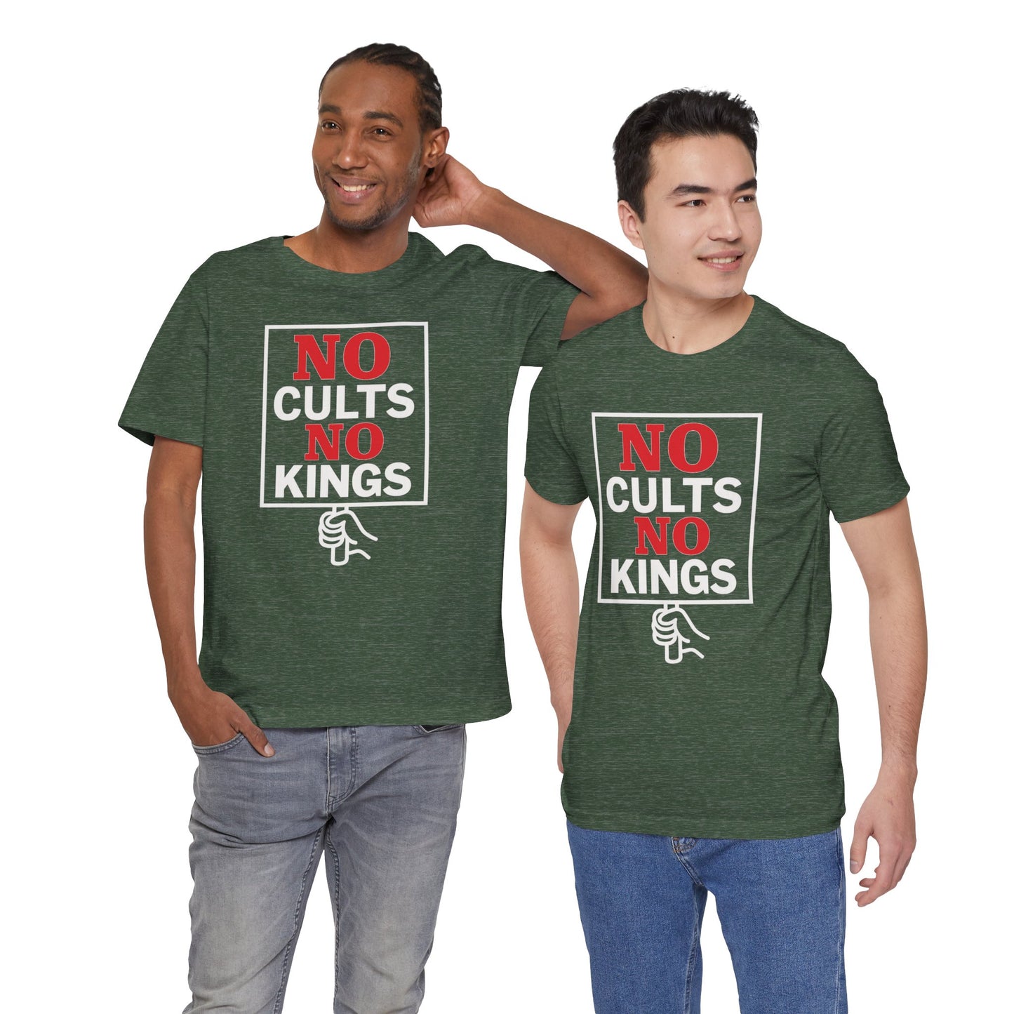 No Cults, No Kings – Unisex Protest Tee (Size XS-4XL)