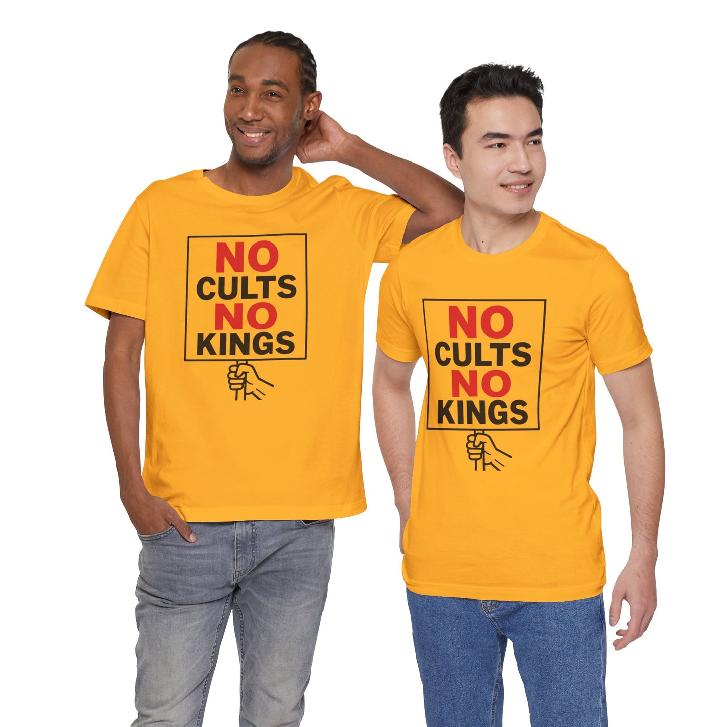 No Cults, No Kings – Unisex Protest Tee (Size XS-4XL)