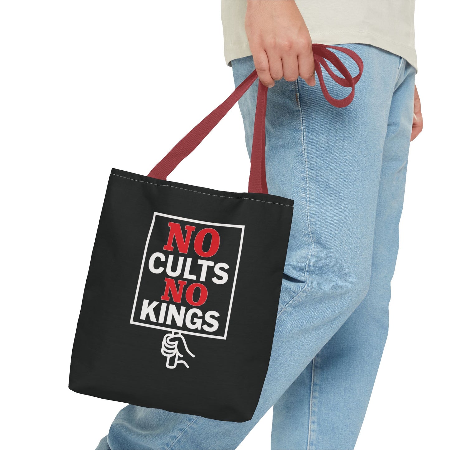 No Cults, No Kings – Activist Tote Bag - Black