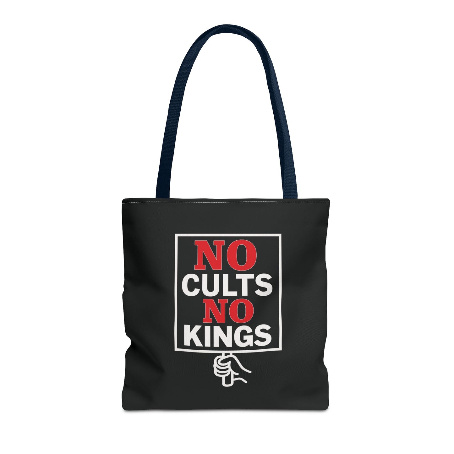 No Cults, No Kings – Activist Tote Bag - Black
