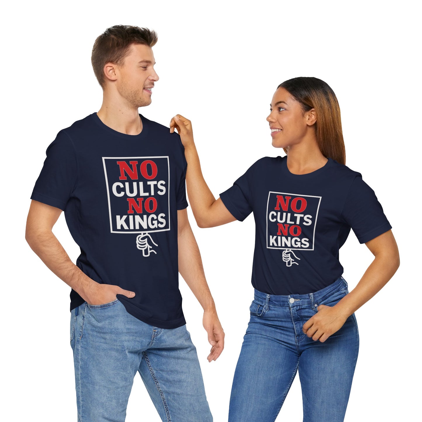 No Cults, No Kings – Unisex Protest Tee (Size XS-4XL)