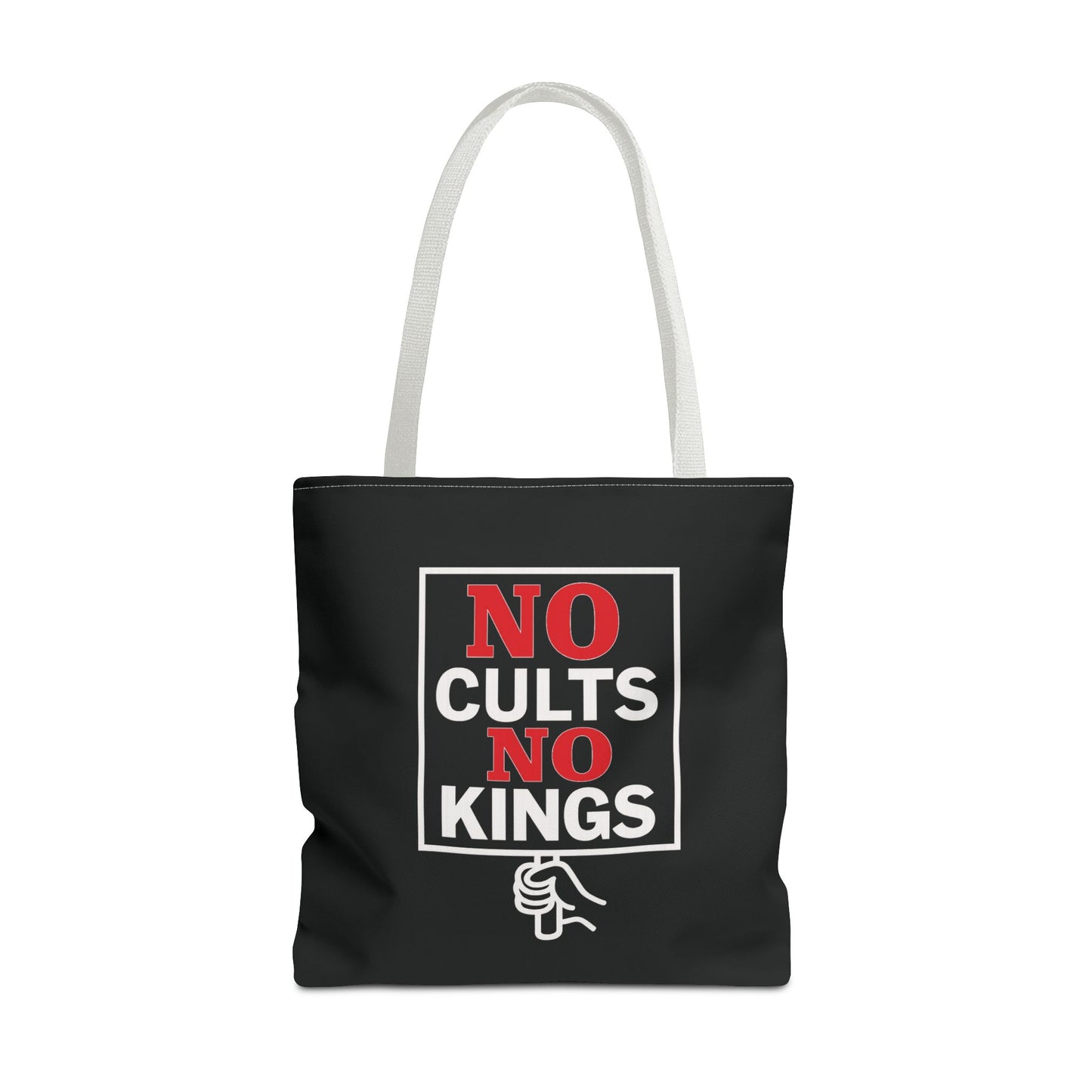 No Cults, No Kings – Activist Tote Bag - Black