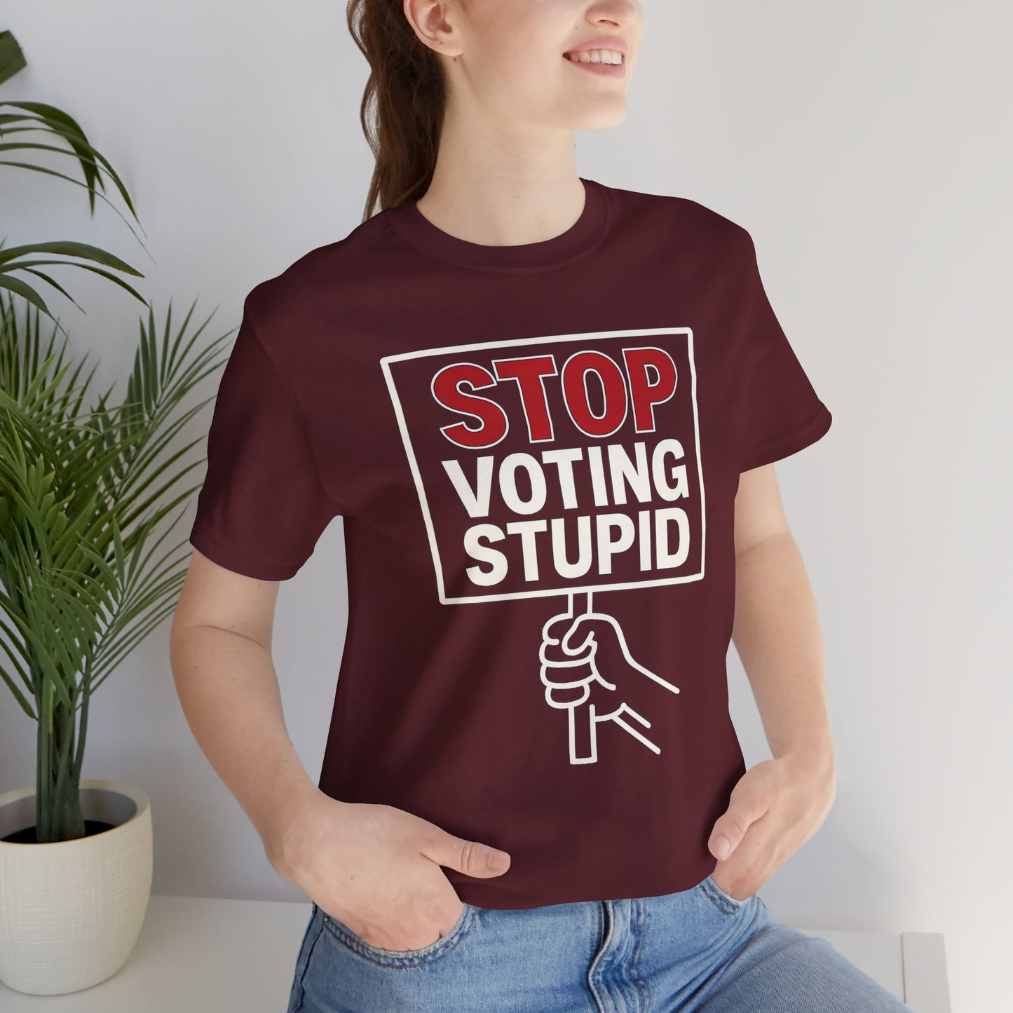 Stop Voting Stupid – Unisex Protest Tee (Size XS-4XL)