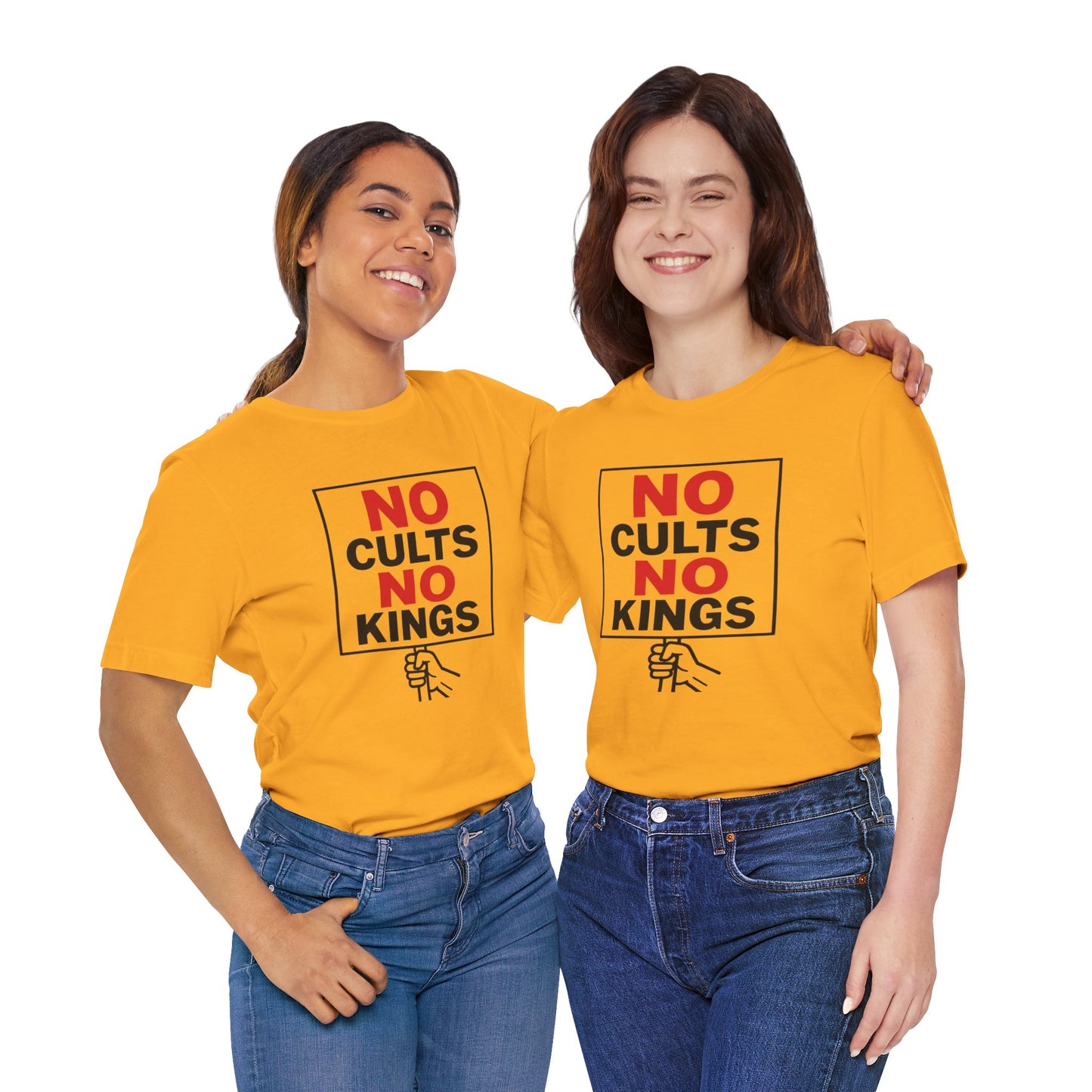 No Cults, No Kings – Unisex Protest Tee (Size XS-4XL)