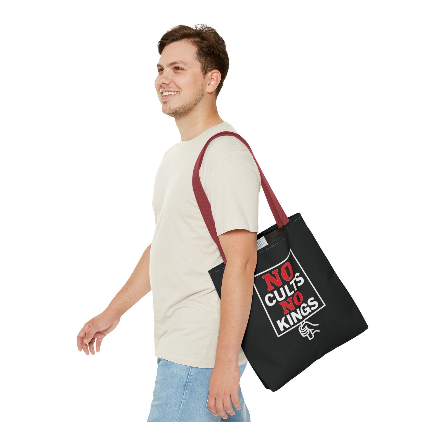 No Cults, No Kings – Activist Tote Bag - Black